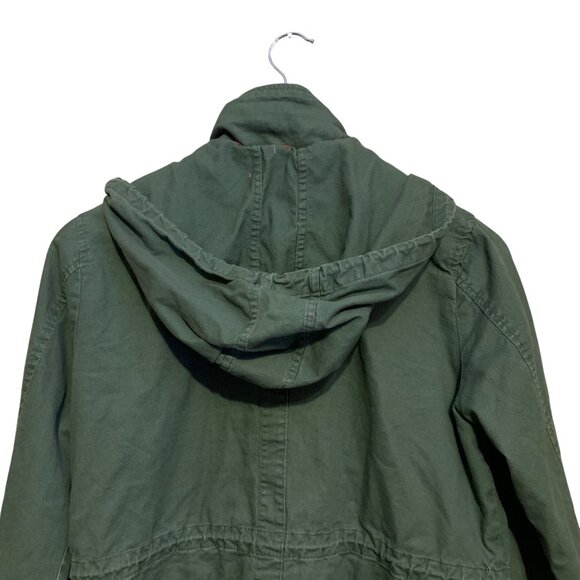 41 Hawthorn Women's Jacket Olive Green Military Chore Style Hood Large Pockets M - Picture 9 of 10